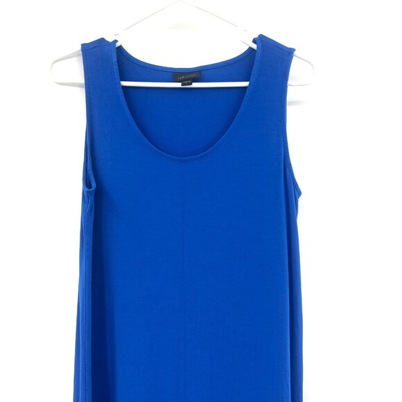 J.Jill Wearever Collection Flounced Hem Elliptical Blue Midi Dress Women's Small - Picture 3 of 9